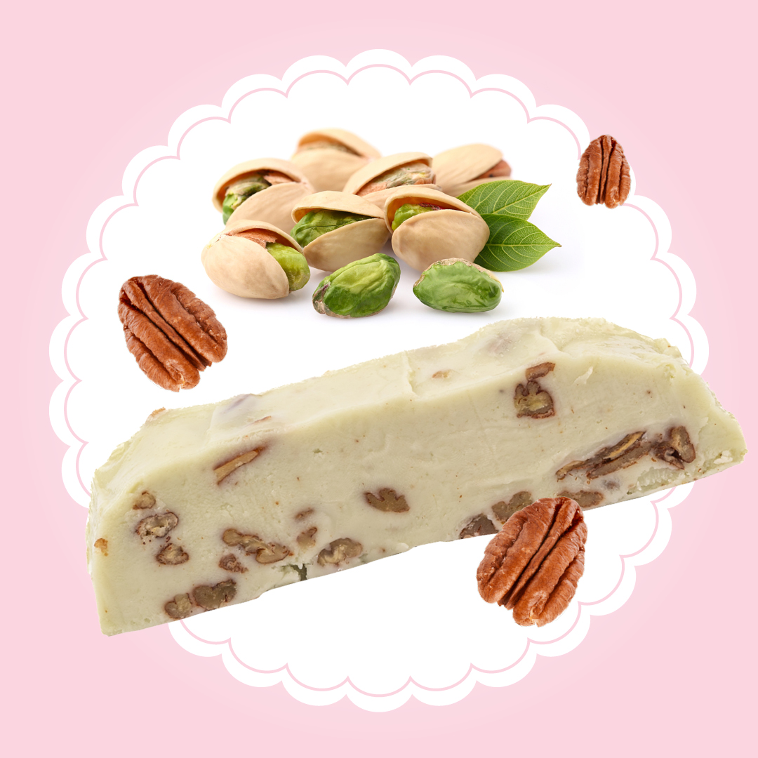 pistachio pecan fudge graphic