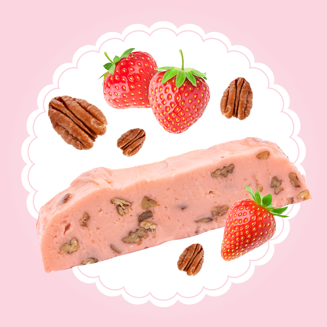 strawberry pecan fudge graphic