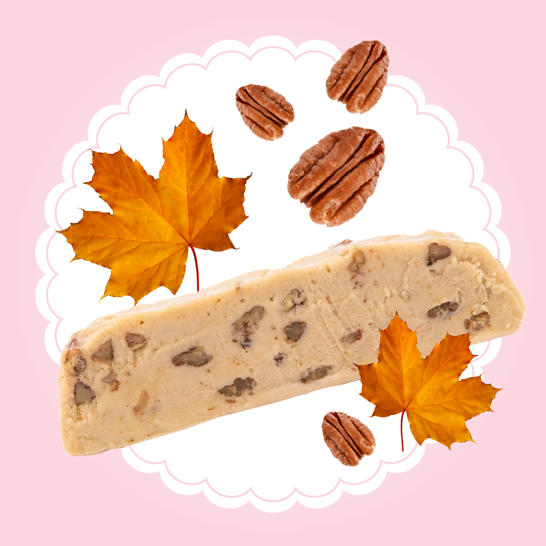 maple pecan fudge graphic