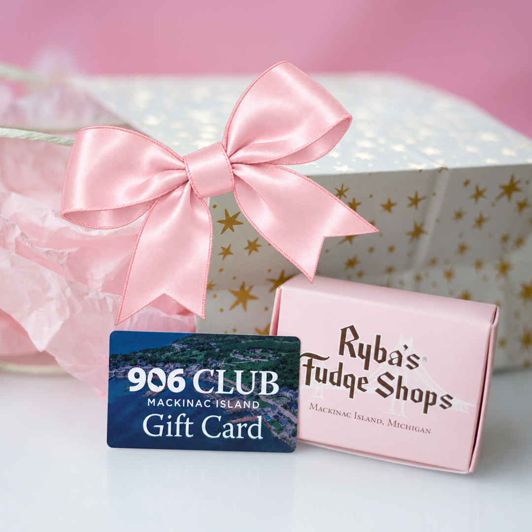 A Ryba's box next to a 906 Club Gift card.