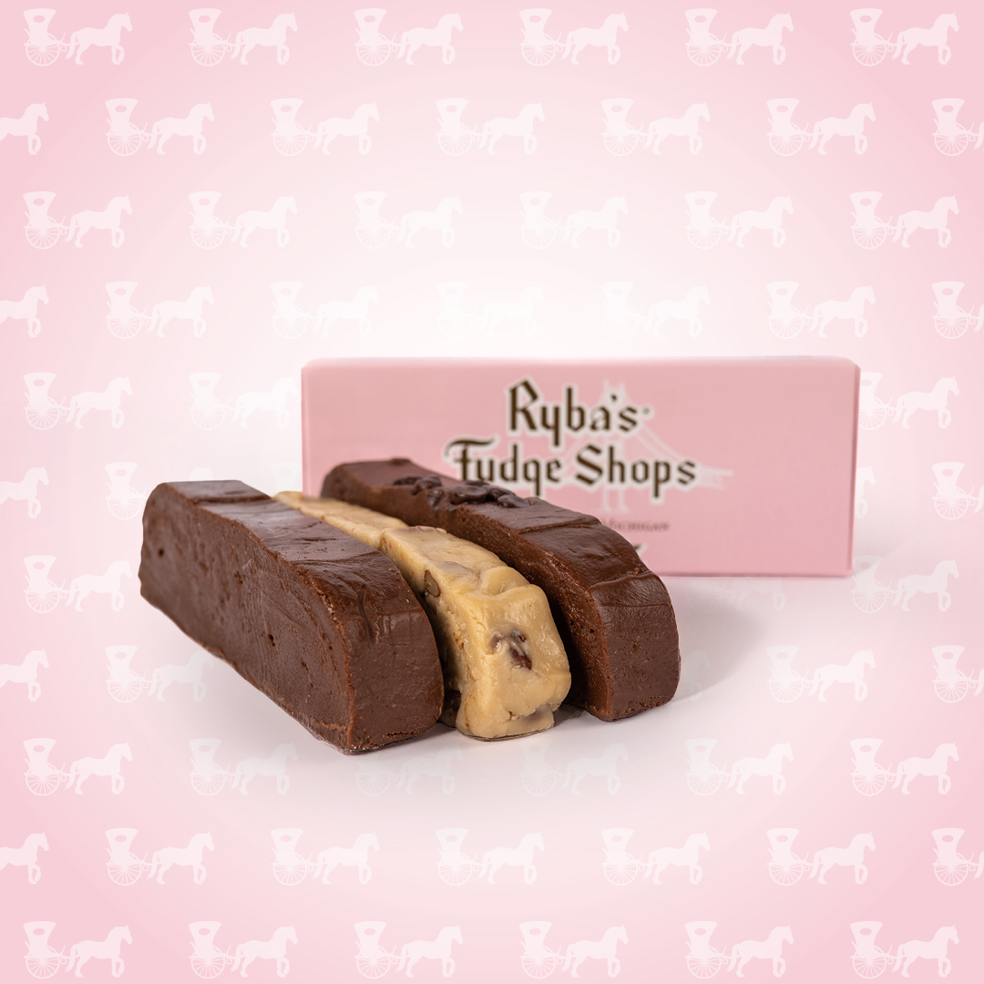 Three Slices of Mackinac Island Fudge from Ryba's Fudge Shop