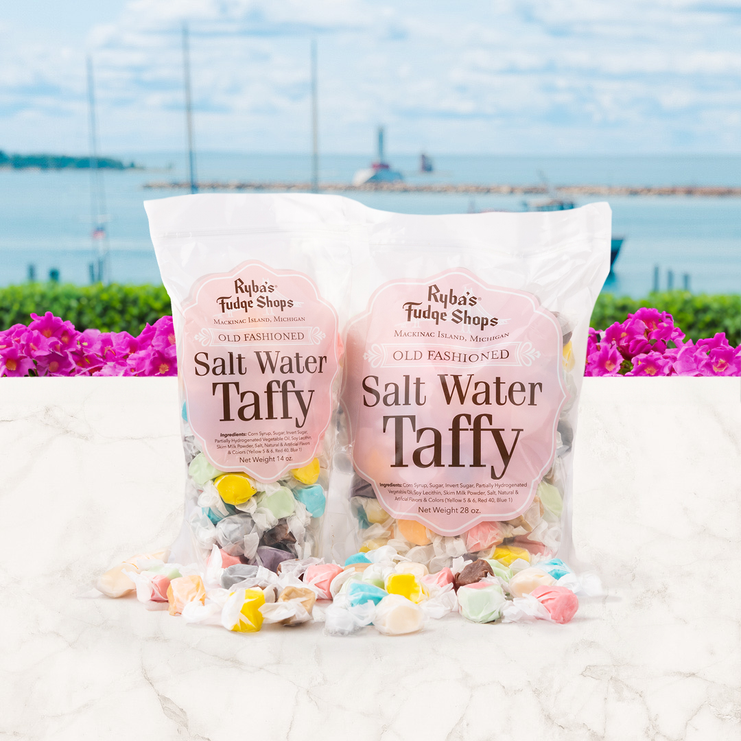 salt water taffy from Rybas Mackinac Island Fudge