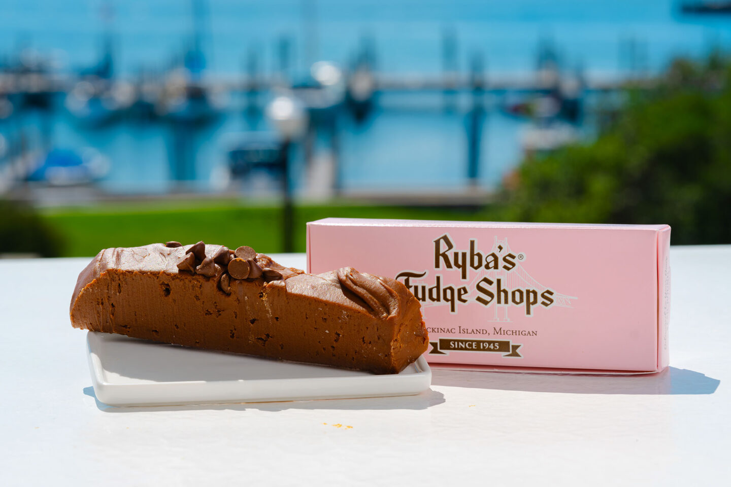 fudge single slice from Rybas Mackinac Island Fudge
