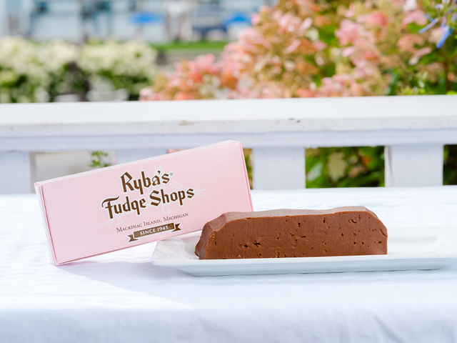 fudge single slice from Rybas Mackinac Island Fudge